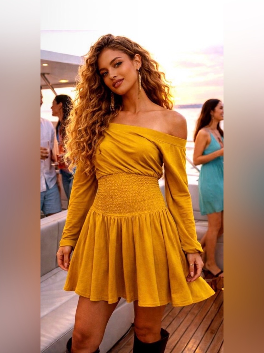 Free People Off-Shoulder Muni Dress